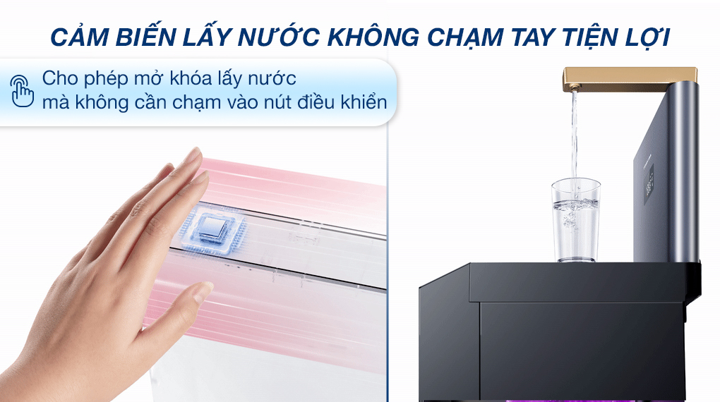 Máy lọc nước RO nóng nguội lạnh Toshiba TWP-W2398SVN(M) 10 lõi - Điều khiển rảnh tay